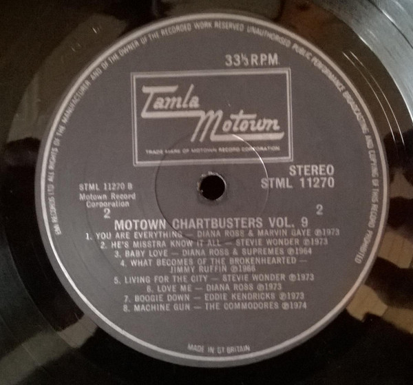 Various - Motown Chartbusters Vol. 9 tweedehands verzamel LP bij Run4Records