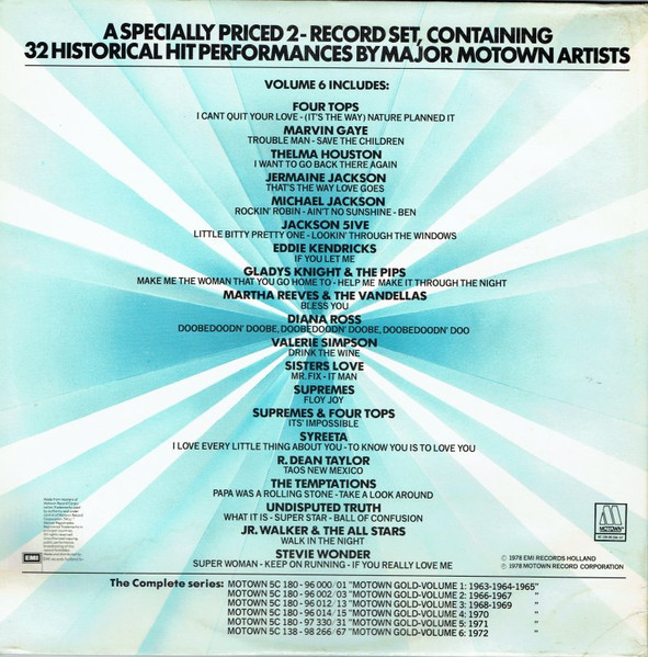 Various - Motown Gold Volume 6: 1972 tweedehands verzamel LP bij Run4Records