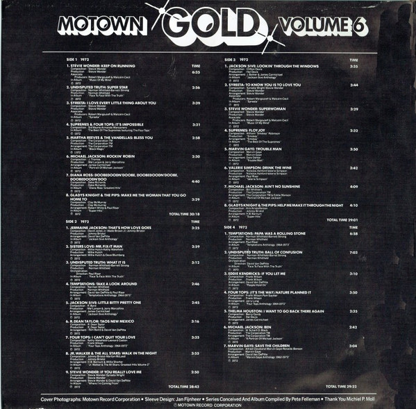 Various - Motown Gold Volume 6: 1972 tweedehands verzamel LP bij Run4Records