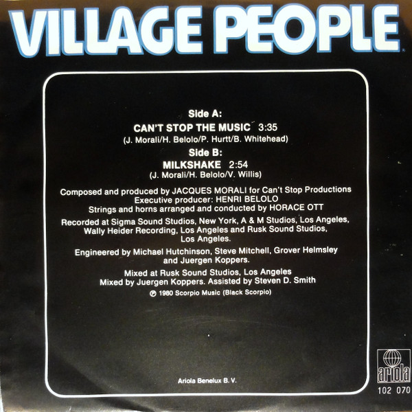 Village People - Can't Stop The Music tweedehands 7 inch LP bij Run4Records
