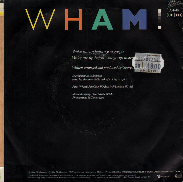 Wham! - Wake Me Up Before You Go-Go tweedehands 7 inch LP bij Run4Records