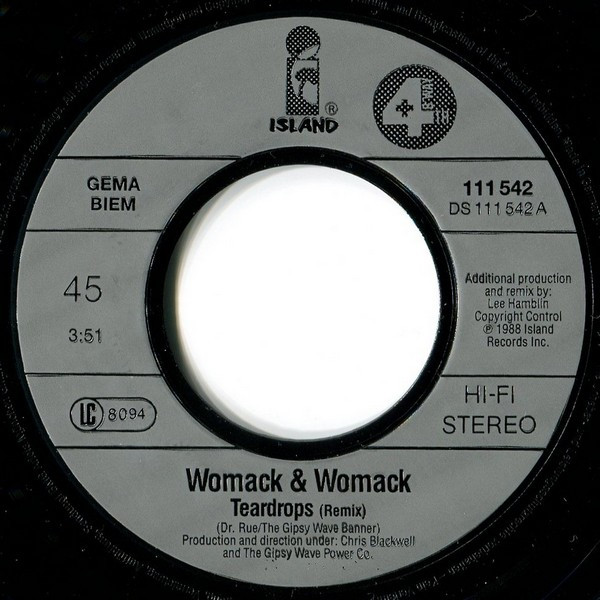 Womack & Womack - Teardrops tweedehands 7 inch LP bij Run4Records