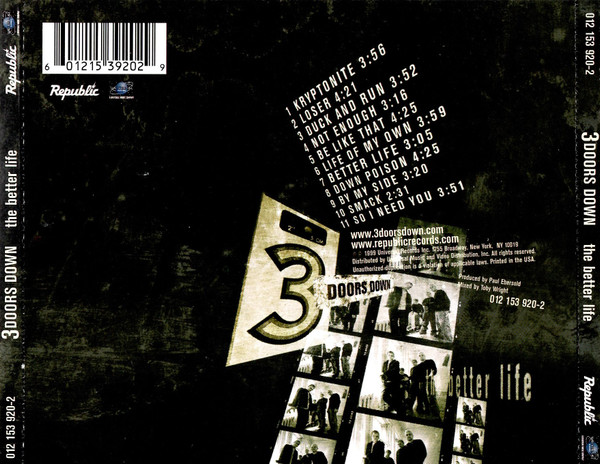 3 Doors Down - The Better Life tweedehands rock LP bij Run4Records
