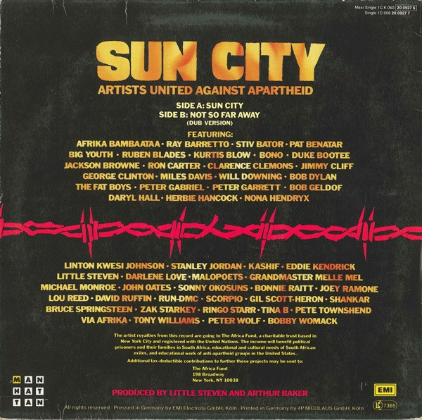 Artists United Against Apartheid - Sun City tweedehands rock LP bij Run4Records