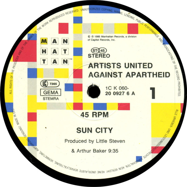 Artists United Against Apartheid - Sun City tweedehands rock LP bij Run4Records