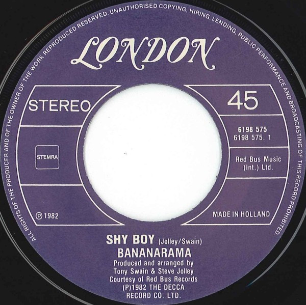 Bananarama - Shy Boy tweedehands 7 inch LP bij Run4Records