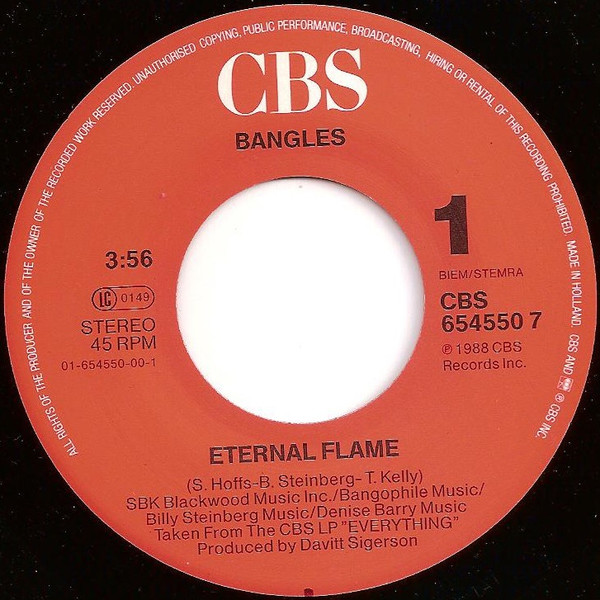 Bangles - Eternal Flame tweedehands 7 inch LP bij Run4Records