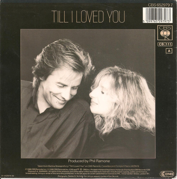 Barbra Streisand, Don Johnson - Till I Loved You tweedehands 7 inch LP bij Run4Records