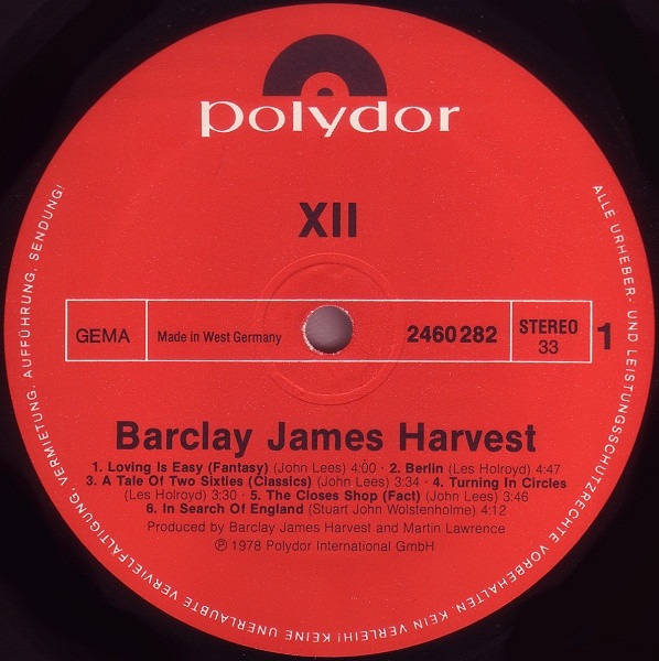 Barclay James Harvest - XII tweedehands rock LP bij Run4Records