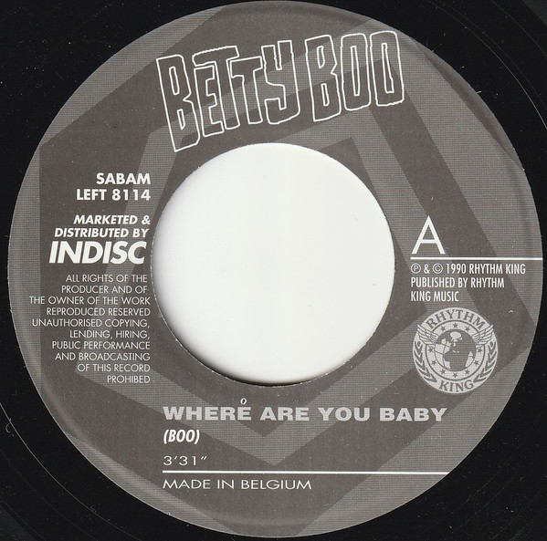Betty Boo - Where Are You Baby? tweedehands 7 inch LP bij Run4Records