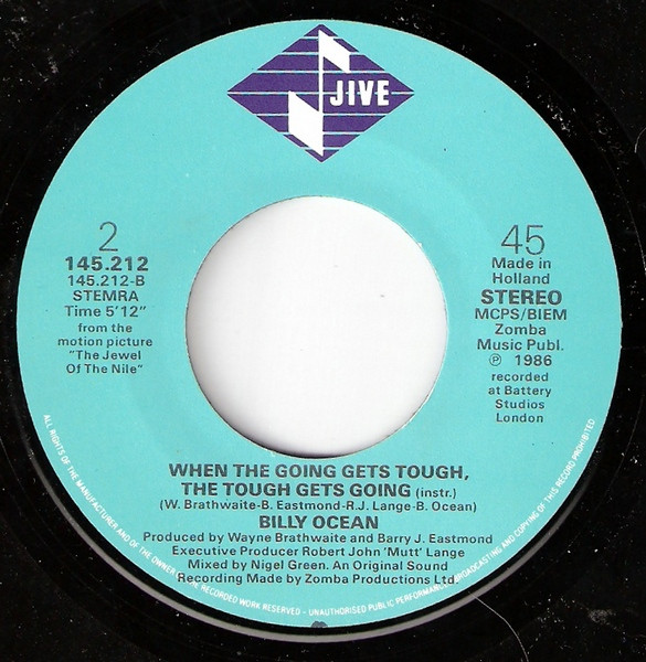 Billy Ocean - When The Going Gets Tough, The Tough Get Going tweedehands 7 inch LP bij Run4Records