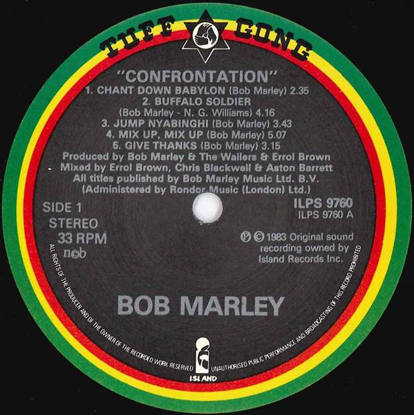 Bob Marley & The Wailers - Confrontation tweedehands reggae LP bij Run4Records