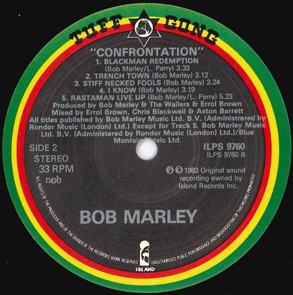 Bob Marley & The Wailers - Confrontation tweedehands reggae LP bij Run4Records