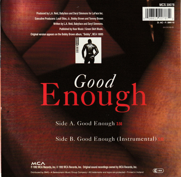 Bobby Brown - Good Enough tweedehands 7 inch LP bij Run4Records