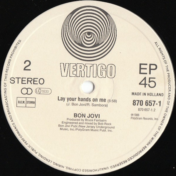 Bon Jovi - Bad Medicine tweedehands rock LP bij Run4Records