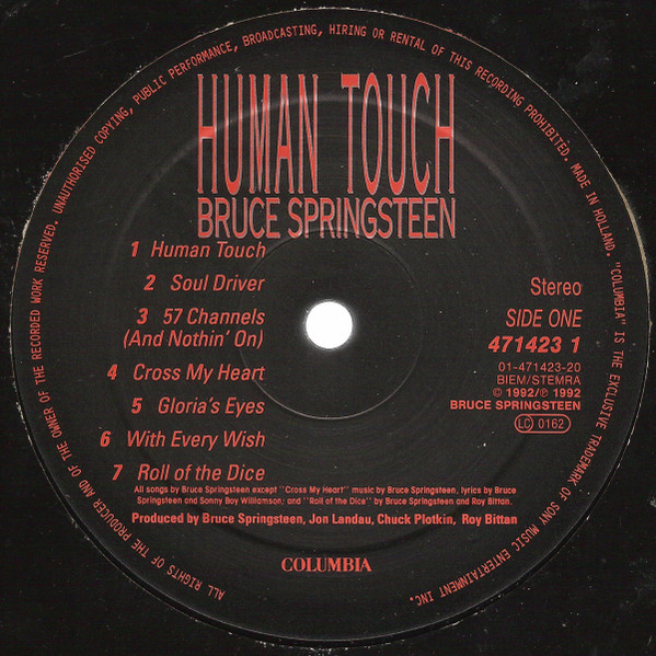 Bruce Springsteen - Human Touch tweedehands rock LP bij Run4Records