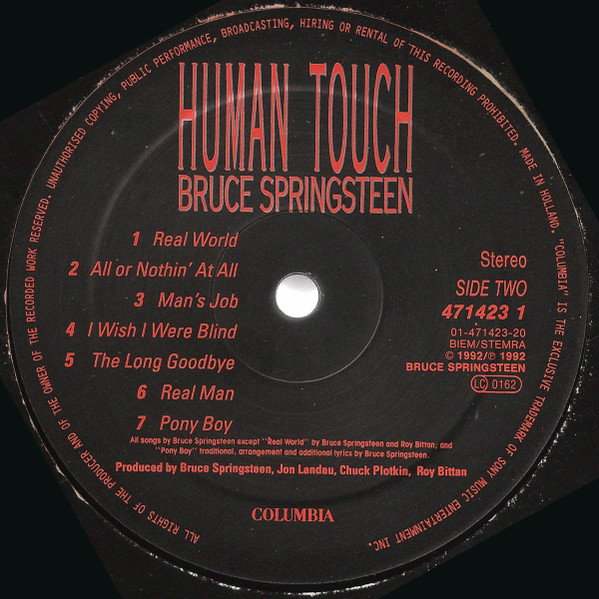 Bruce Springsteen - Human Touch tweedehands rock LP bij Run4Records
