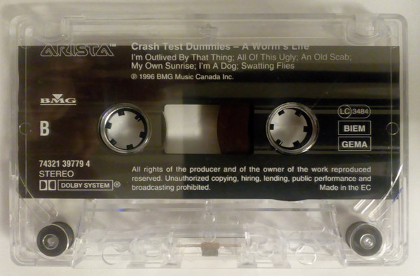 Crash Test Dummies - A Worm's Life tweedehands cassette LP bij Run4Records