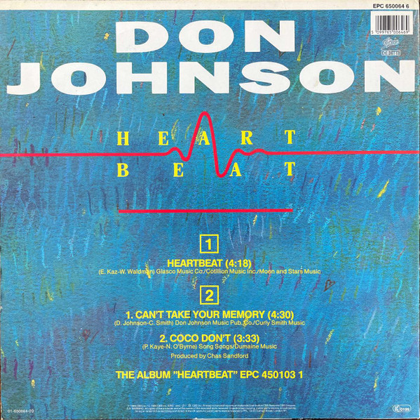 Don Johnson - Heartbeat tweedehands pop LP bij Run4Records