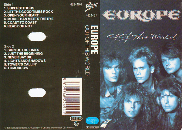 Europe (2) - Out Of This World tweedehands cassette LP bij Run4Records