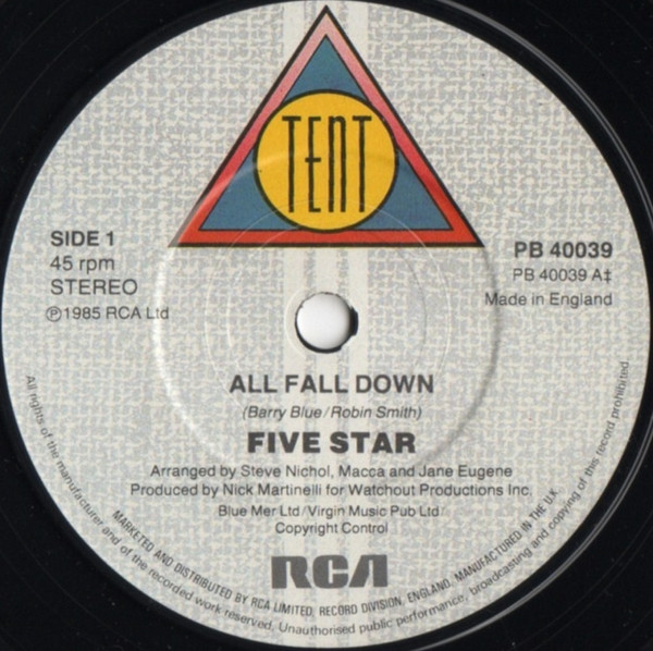 Five Star - All Fall Down tweedehands 7 inch LP bij Run4Records
