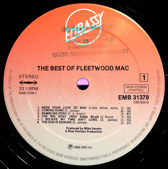 Fleetwood Mac - The Very Best Of Fleetwood Mac tweedehands jazz LP bij Run4Records
