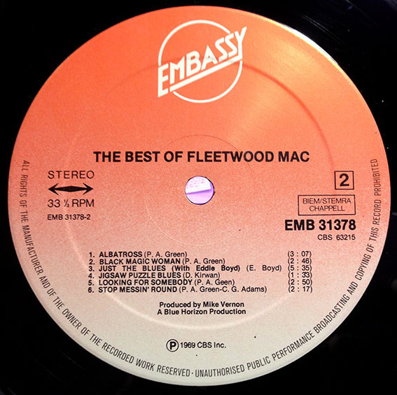 Fleetwood Mac - The Very Best Of Fleetwood Mac tweedehands jazz LP bij Run4Records