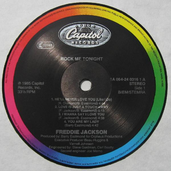 Freddie Jackson - Rock Me Tonight tweedehands soul LP bij Run4Records