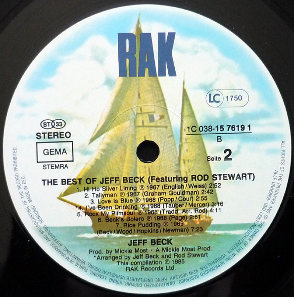 Jeff Beck - The Best Of Jeff Beck (1967-69) tweedehands rock LP bij Run4Records