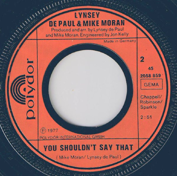 Lynsey De Paul, Mike Moran - Rock Bottom tweedehands 7 inch LP bij Run4Records