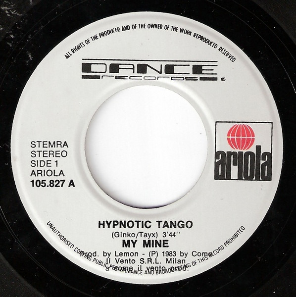 My Mine - Hypnotic Tango tweedehands 7 inch LP bij Run4Records