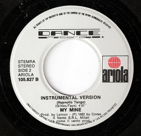 My Mine - Hypnotic Tango tweedehands 7 inch LP bij Run4Records