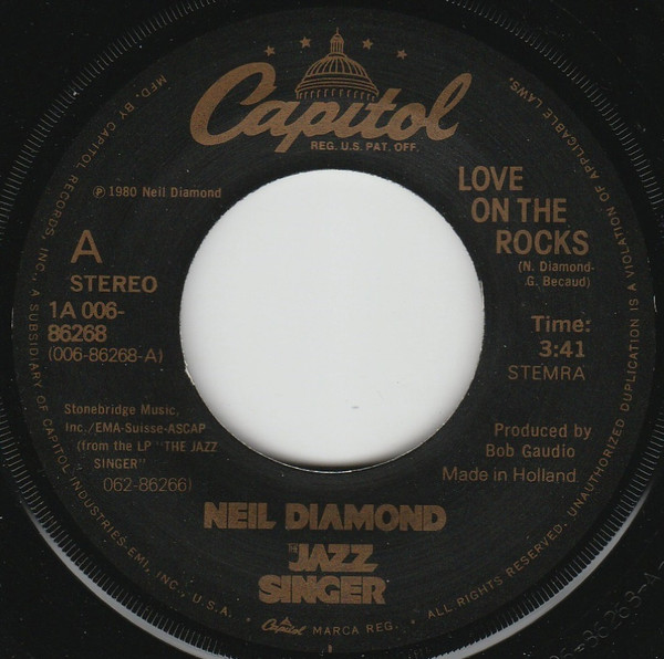 Neil Diamond - Love On The Rocks tweedehands 7 inch LP bij Run4Records