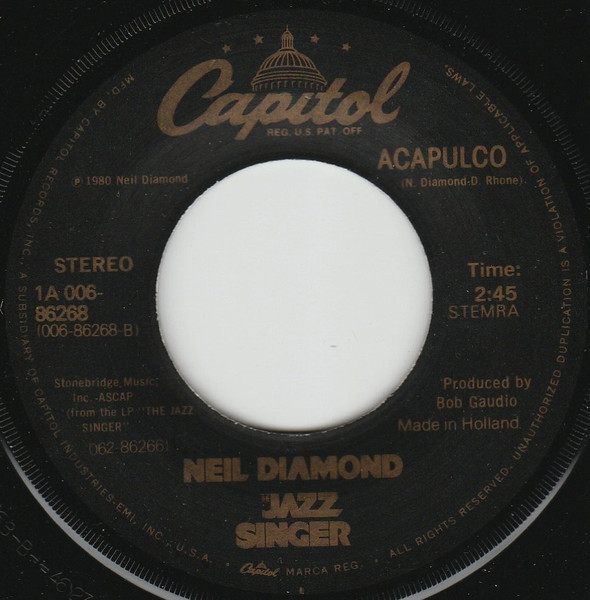 Neil Diamond - Love On The Rocks tweedehands 7 inch LP bij Run4Records