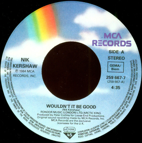 Nik Kershaw - Wouldn't It Be Good tweedehands 7 inch LP bij Run4Records