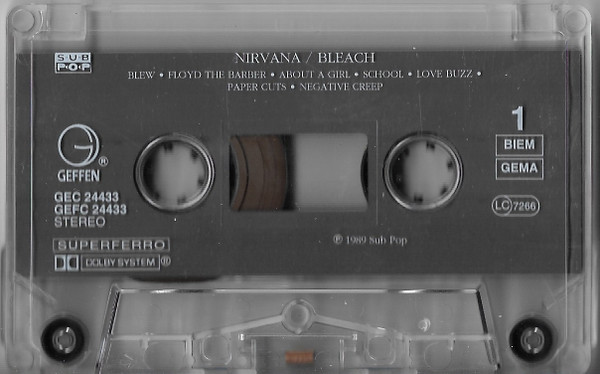 Nirvana - Bleach tweedehands cassette LP bij Run4Records