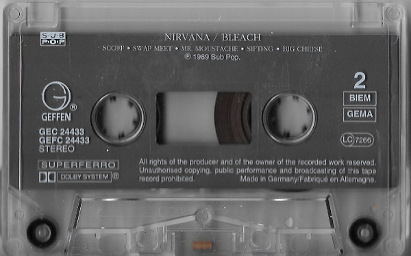Nirvana - Bleach tweedehands cassette LP bij Run4Records
