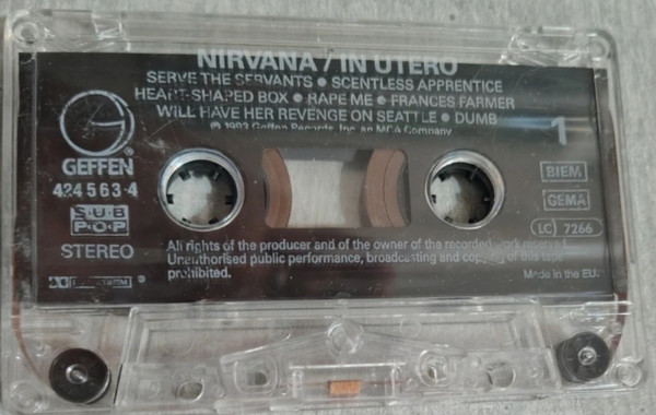 Nirvana - In Utero tweedehands cassette LP bij Run4Records