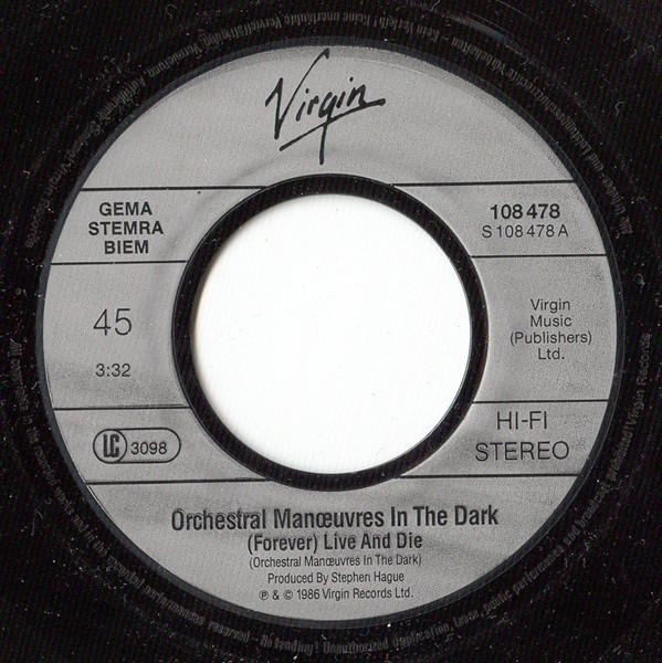 Orchestral Manoeuvres In The Dark - (Forever) Live And Die tweedehands 7 inch LP bij Run4Records