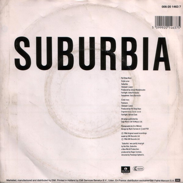 Pet Shop Boys - Suburbia tweedehands 7 inch LP bij Run4Records