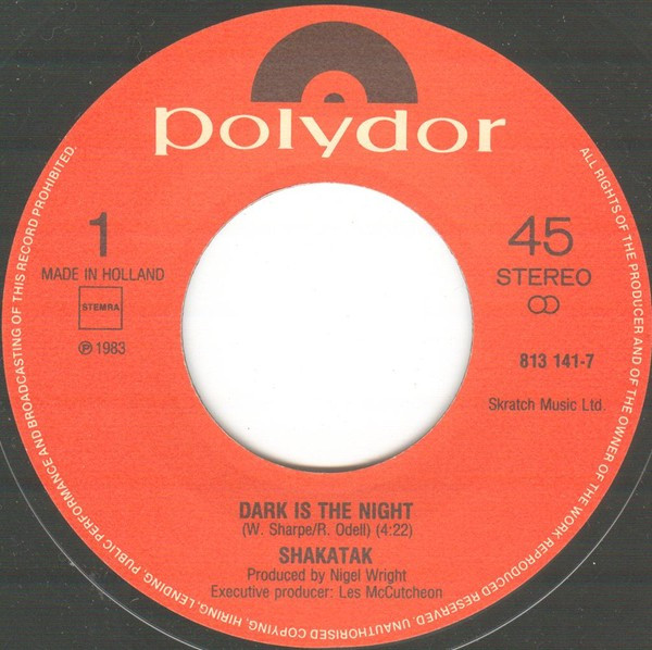 Shakatak - Dark Is The Night tweedehands 7 inch LP bij Run4Records