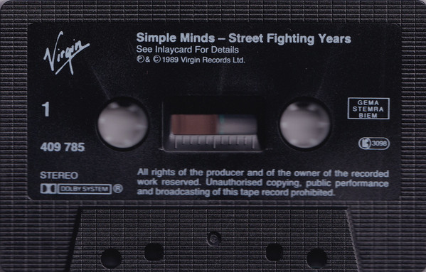 Simple Minds - Street Fighting Years tweedehands cassette LP bij Run4Records