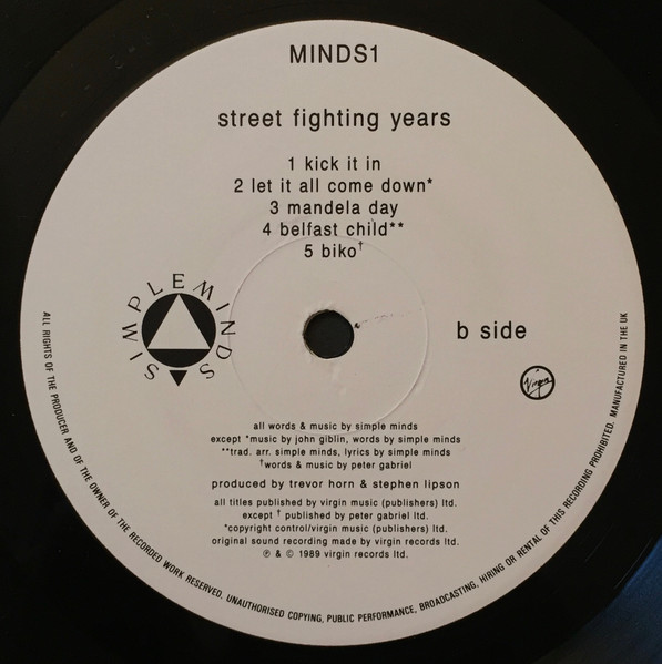 Simple Minds - Street Fighting Years tweedehands pop LP bij Run4Records