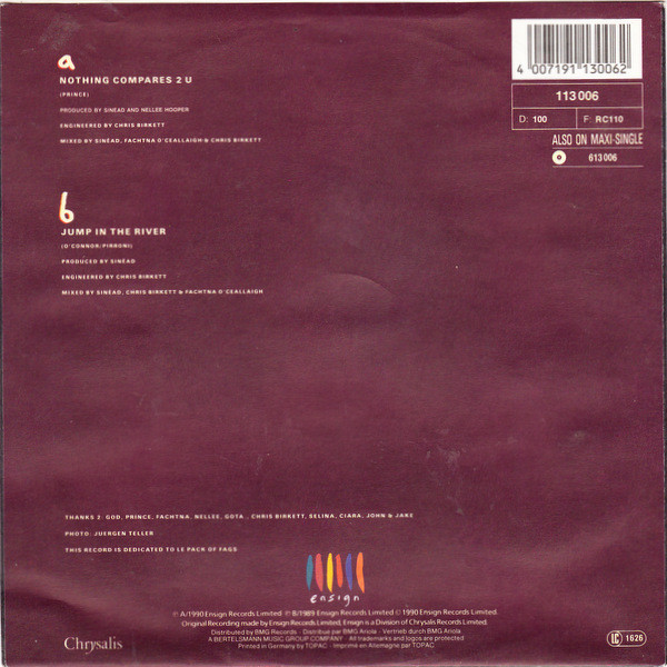 Sinéad O'Connor - Nothing Compares 2 U tweedehands 7 inch LP bij Run4Records