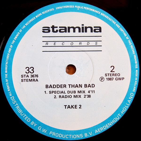 Take 2 - Badder Than Bad tweedehands house LP bij Run4Records