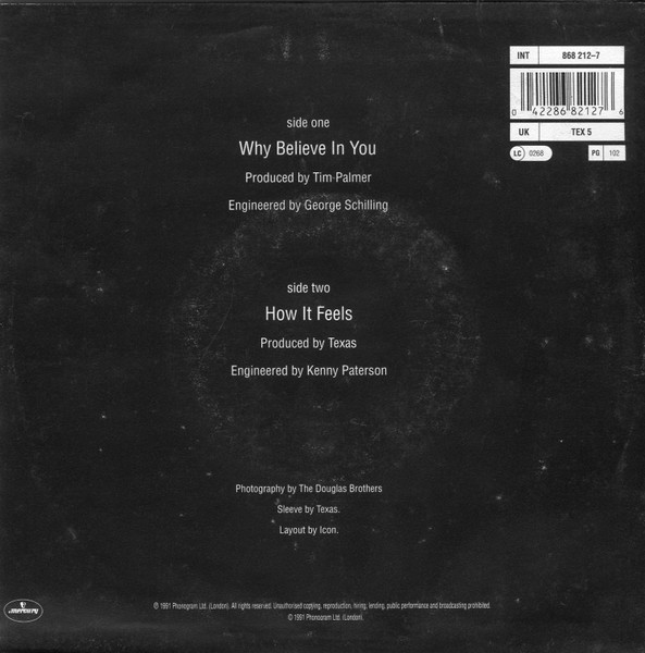 Texas - Why Believe In You tweedehands 7 inch LP bij Run4Records