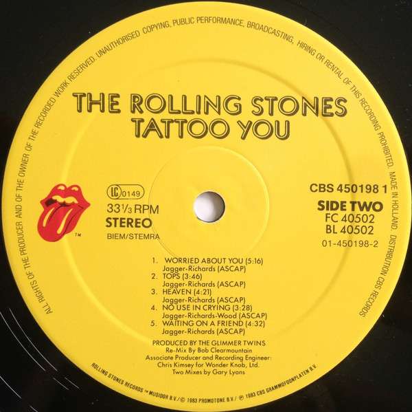 The Rolling Stones - Tattoo You tweedehands rock LP bij Run4Records