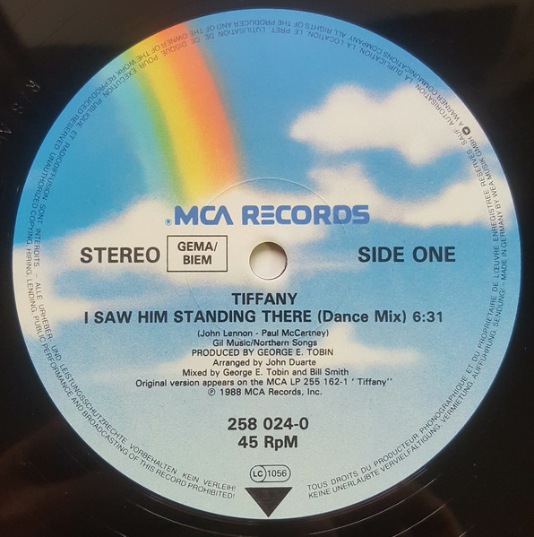 Tiffany - I Saw Him Standing There tweedehands pop LP bij Run4Records