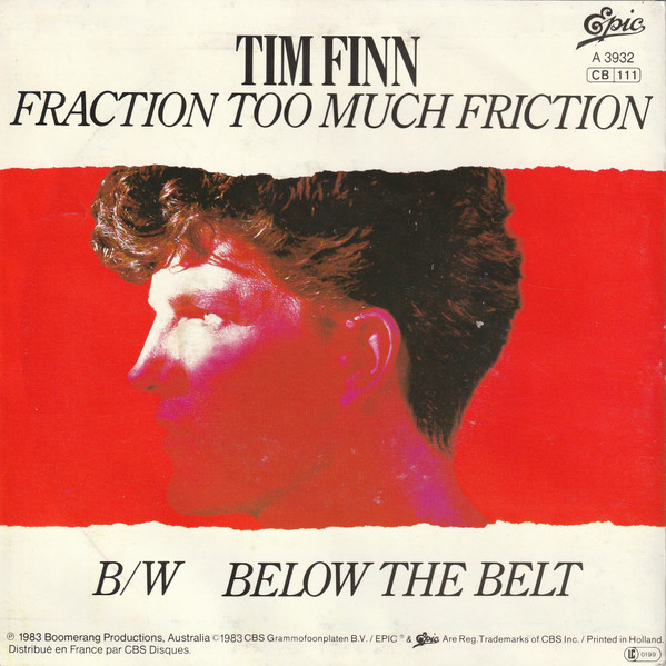 Tim Finn - Fraction Too Much Friction tweedehands 7 inch LP bij Run4Records