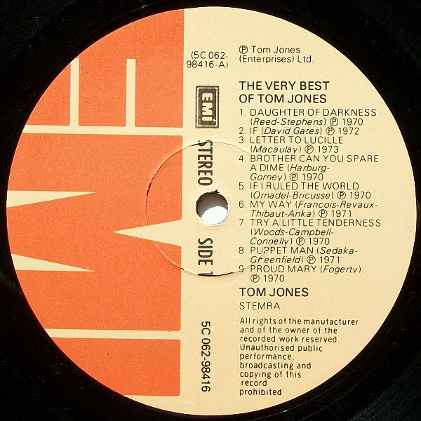 Tom Jones - The Very Best Of tweedehands pop LP bij Run4Records